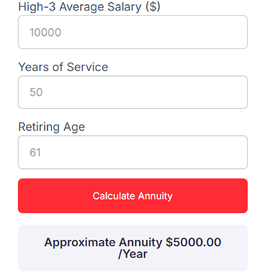 OPM Annuity Calculator 3